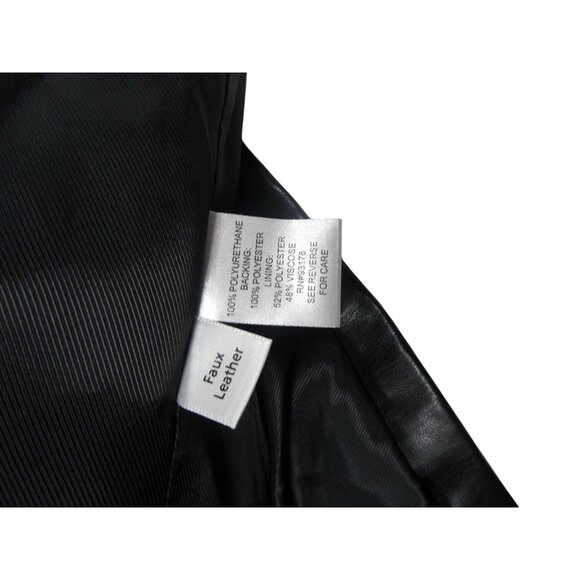 Truth Women's Faux Leather Jacket Black Size 10 - Picture 10 of 10